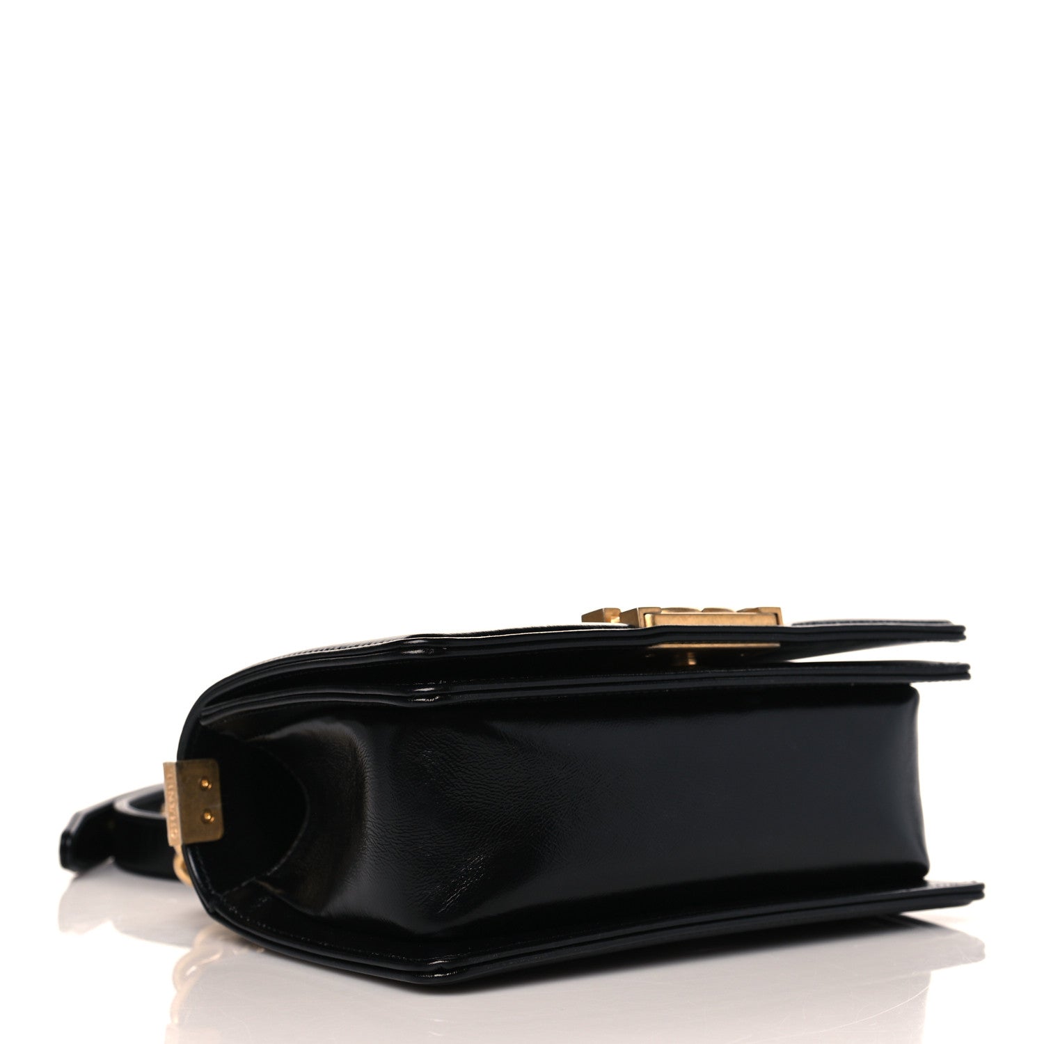 Chanel Metallic Glazed Calfskin Medium Boy Flap Black Gold 4 of 10