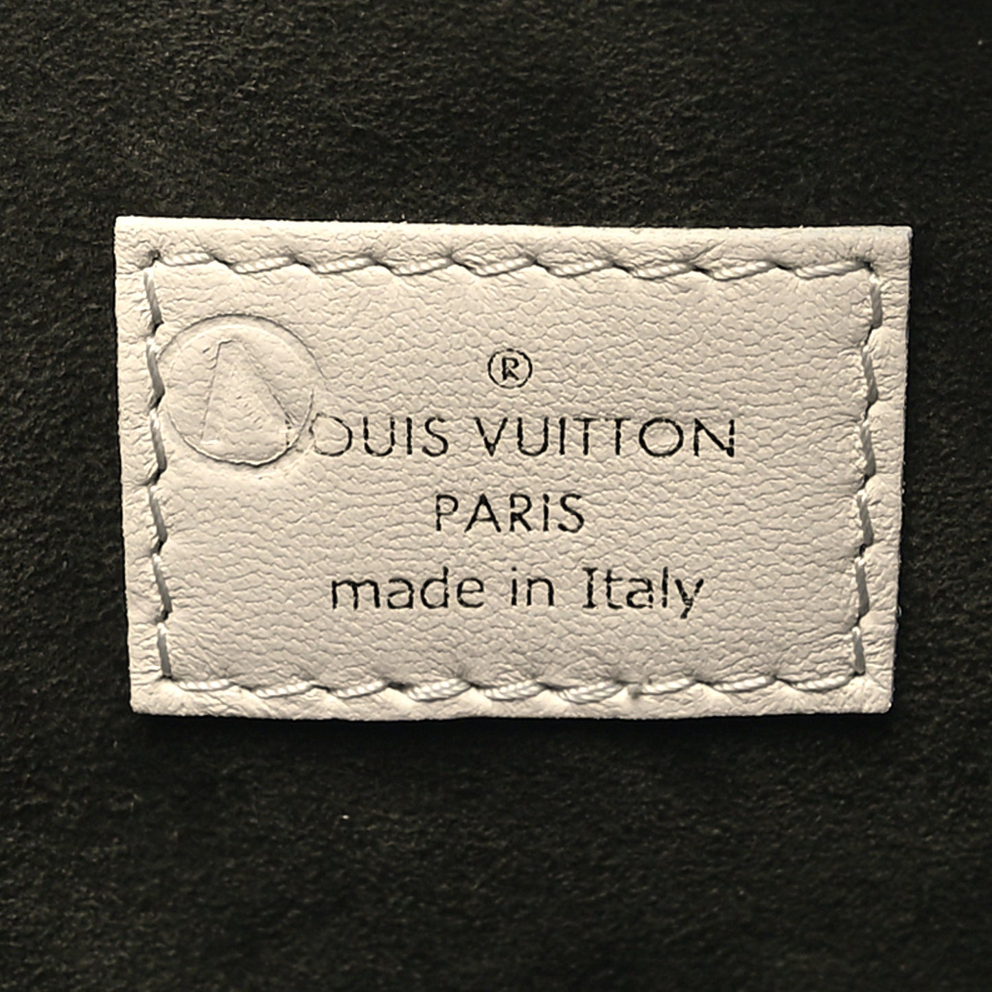 Lambskin Embossed Monogram Coussin PM Cream