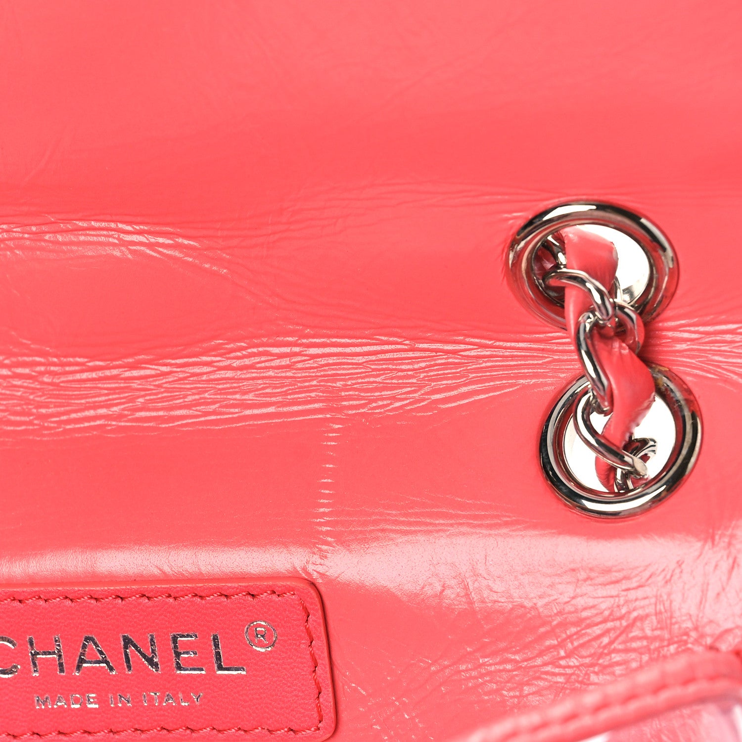 Chanel Crumpled Calfskin PVC Quilted Backpack Pink 11 of 11