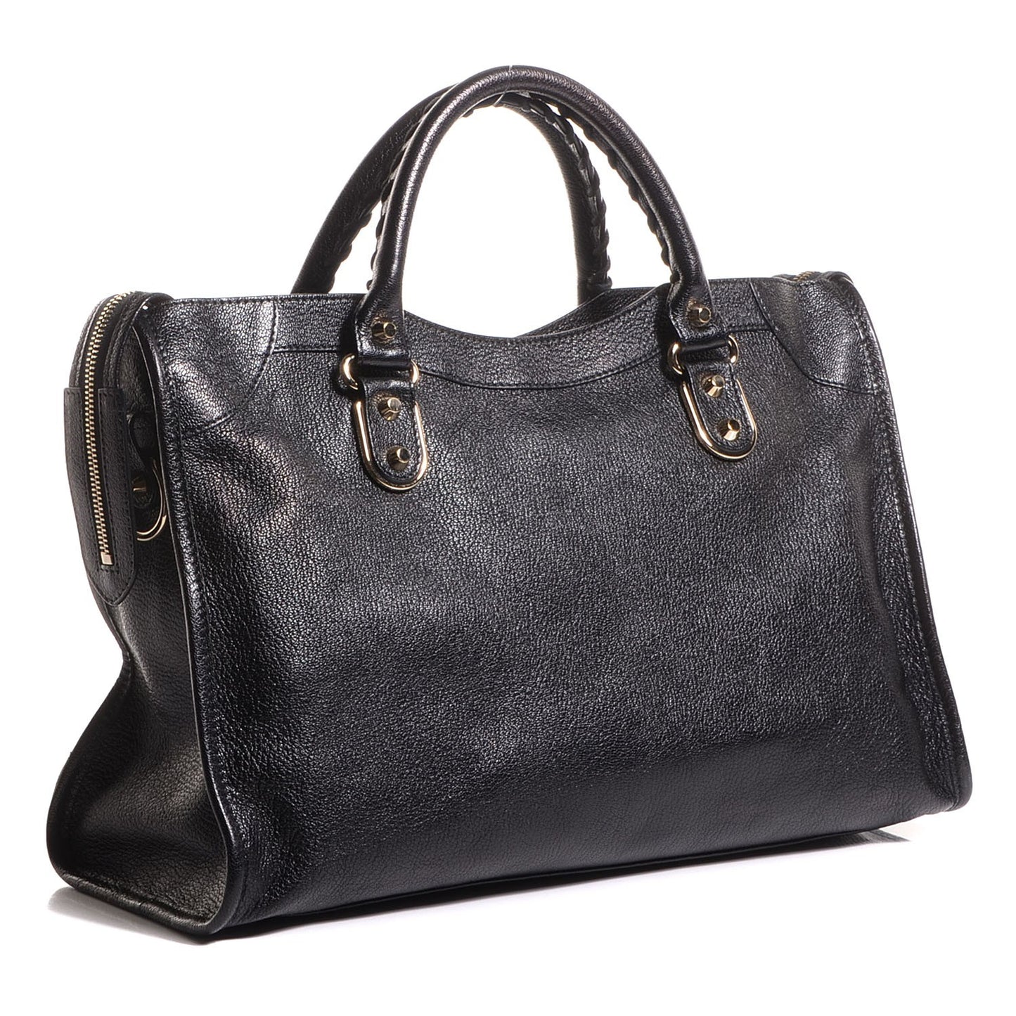 Chevre Gold Metallic Edge Hardware City Black