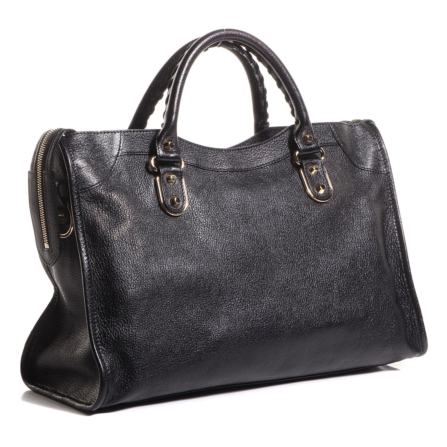 Balenciaga Chevre Gold Metallic Edge Hardware City Black 3 of 15