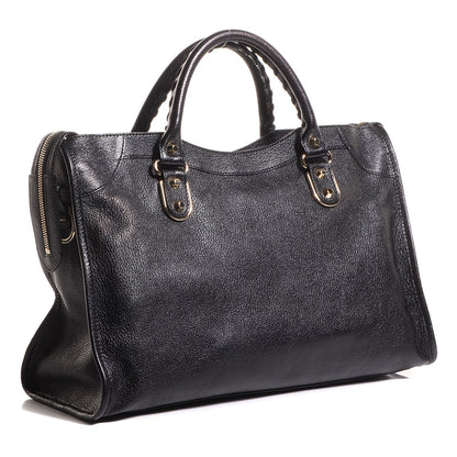 Balenciaga Chevre Gold Metallic Edge Hardware City Black 3 of 15