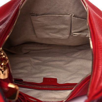 Gucci Pebbled Calfskin Large Soho Hobo Red 6 of 17