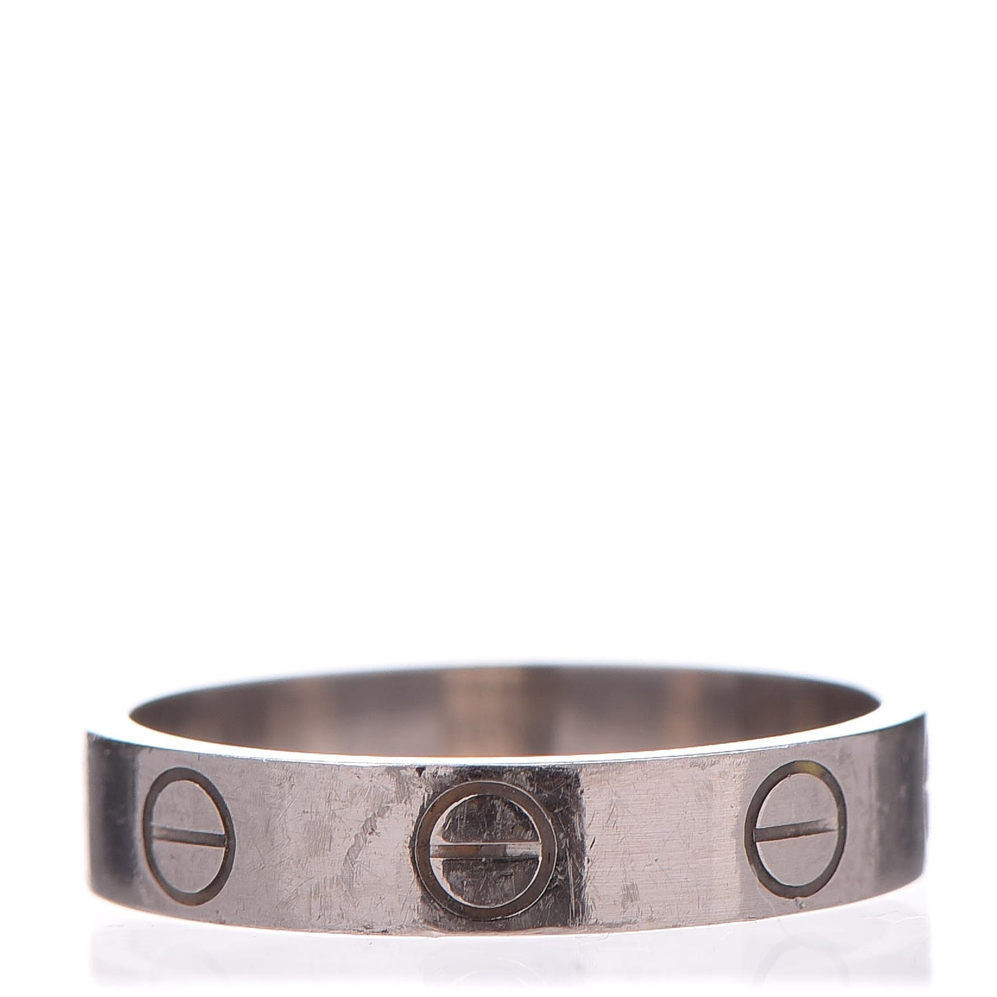 18K White Gold 3.5mm LOVE Wedding Band Ring 49 4.75
