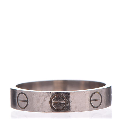 Cartier 18K White Gold 3.5mm LOVE Wedding Band Ring 49 4.75 7 of 12