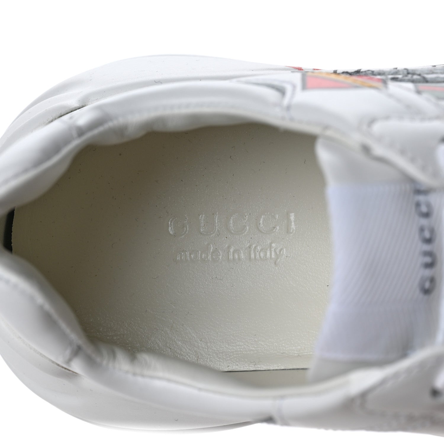 Gucci Calfskin Worldwide Womens Rhyton Sneakers 36.5 Great White 7 of 7