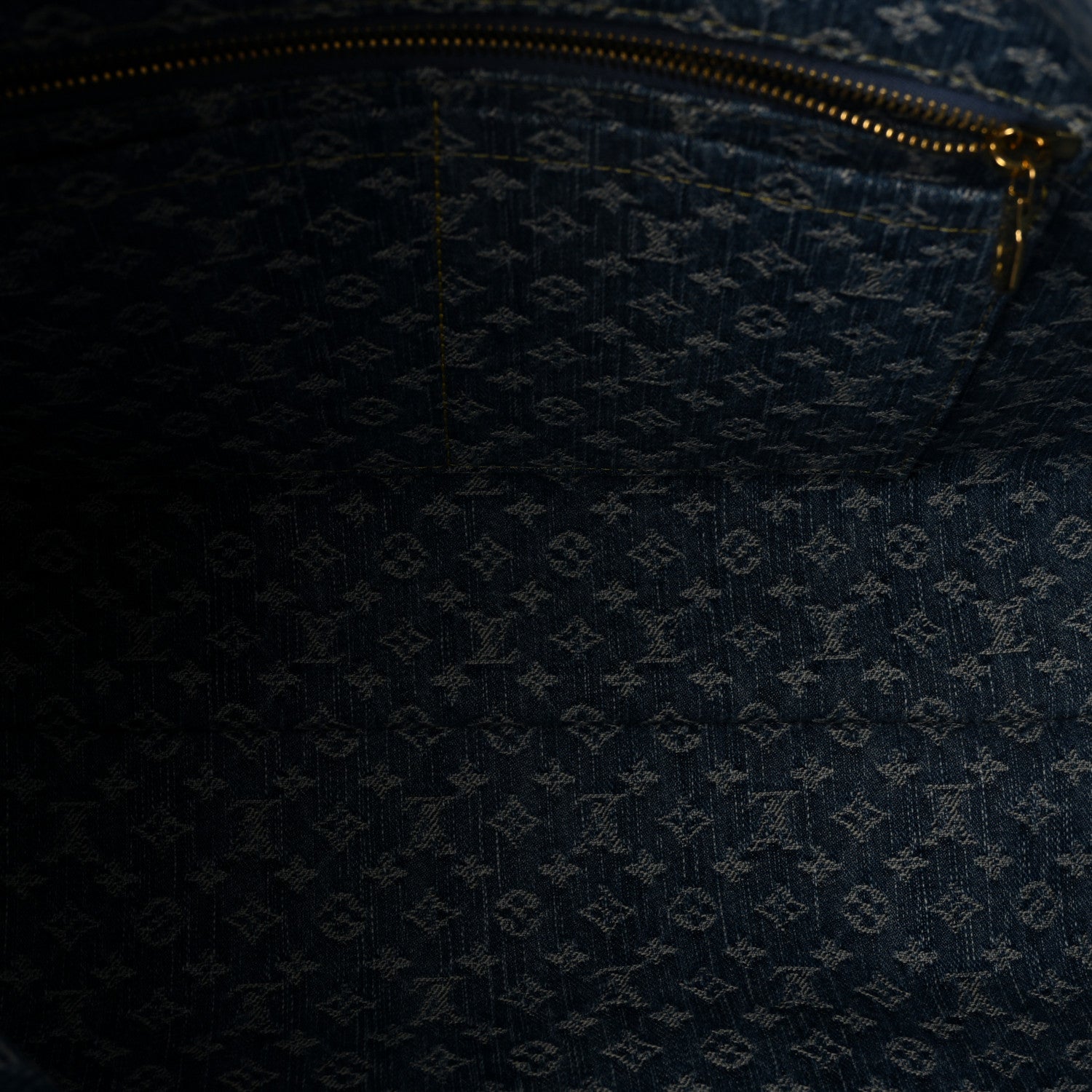 Louis Vuitton Monogram Denim CarryAll MM Blue 6 of 10