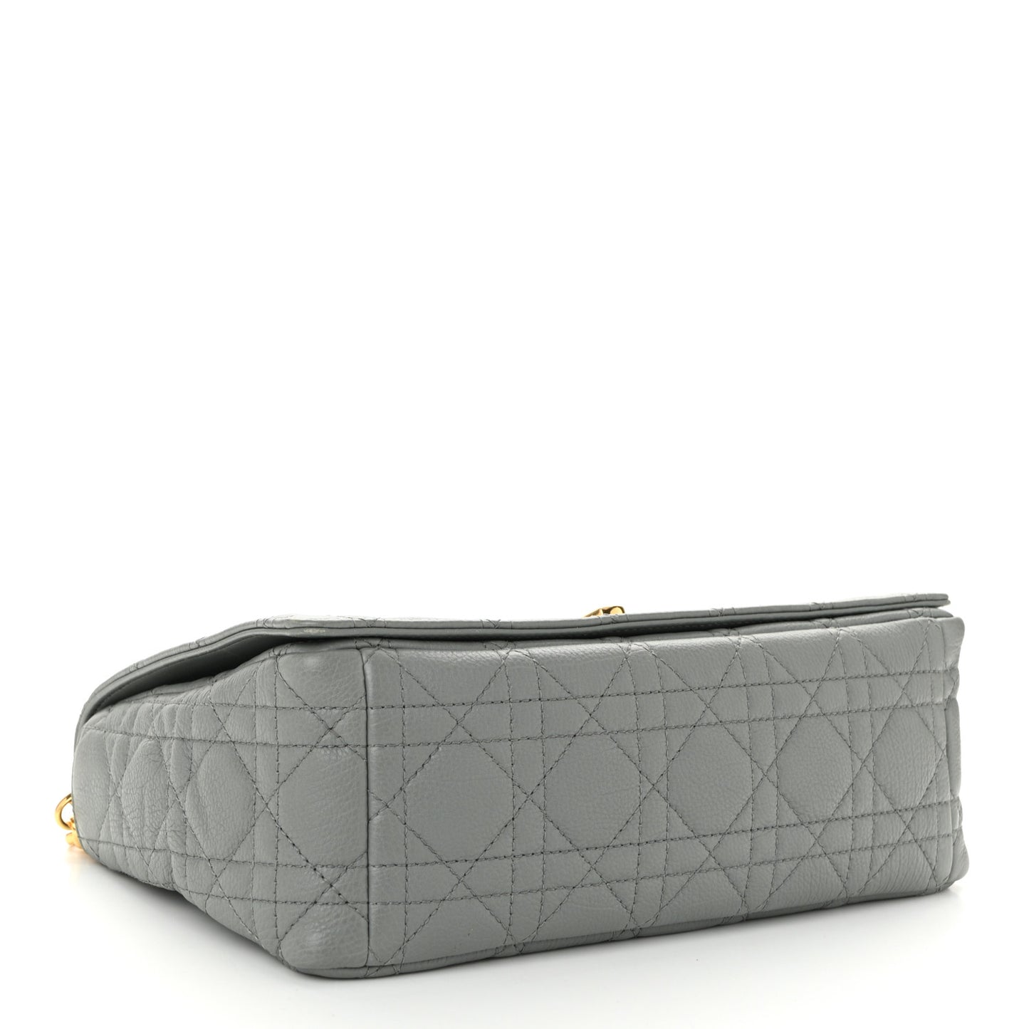Calfskin Cannage Medium Caro Bag Ethereal Grey