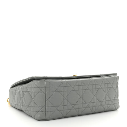 Christian Dior Calfskin Cannage Medium Caro Bag Ethereal Grey 4 of 11