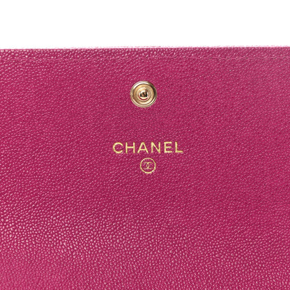 Chanel Caviar Quilted Medium Boy Flap Wallet Fuchsia 6 of 11
