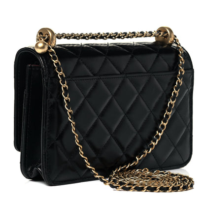 Chanel Calfskin Quilted Perfect Fit Wallet On Chain WOC Black 3 of 10