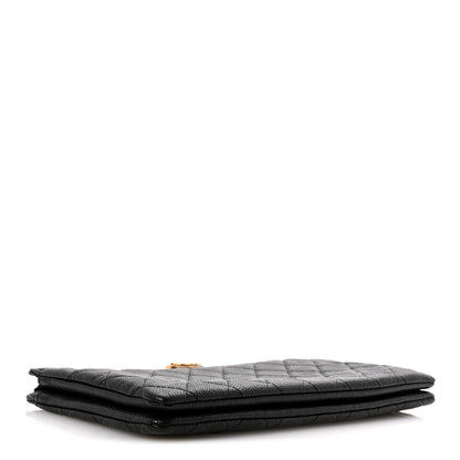 Chanel Caviar Quilted Small Zipped Boy Pouch Black 8 of 22