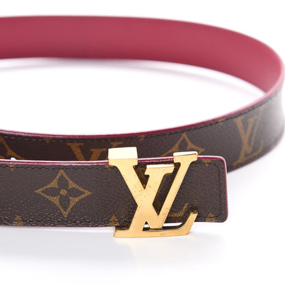 Louis Vuitton Monogram Calfskin 30mm LV Initiales Reversible Belt 80 32 Fuchsia 7 of 8