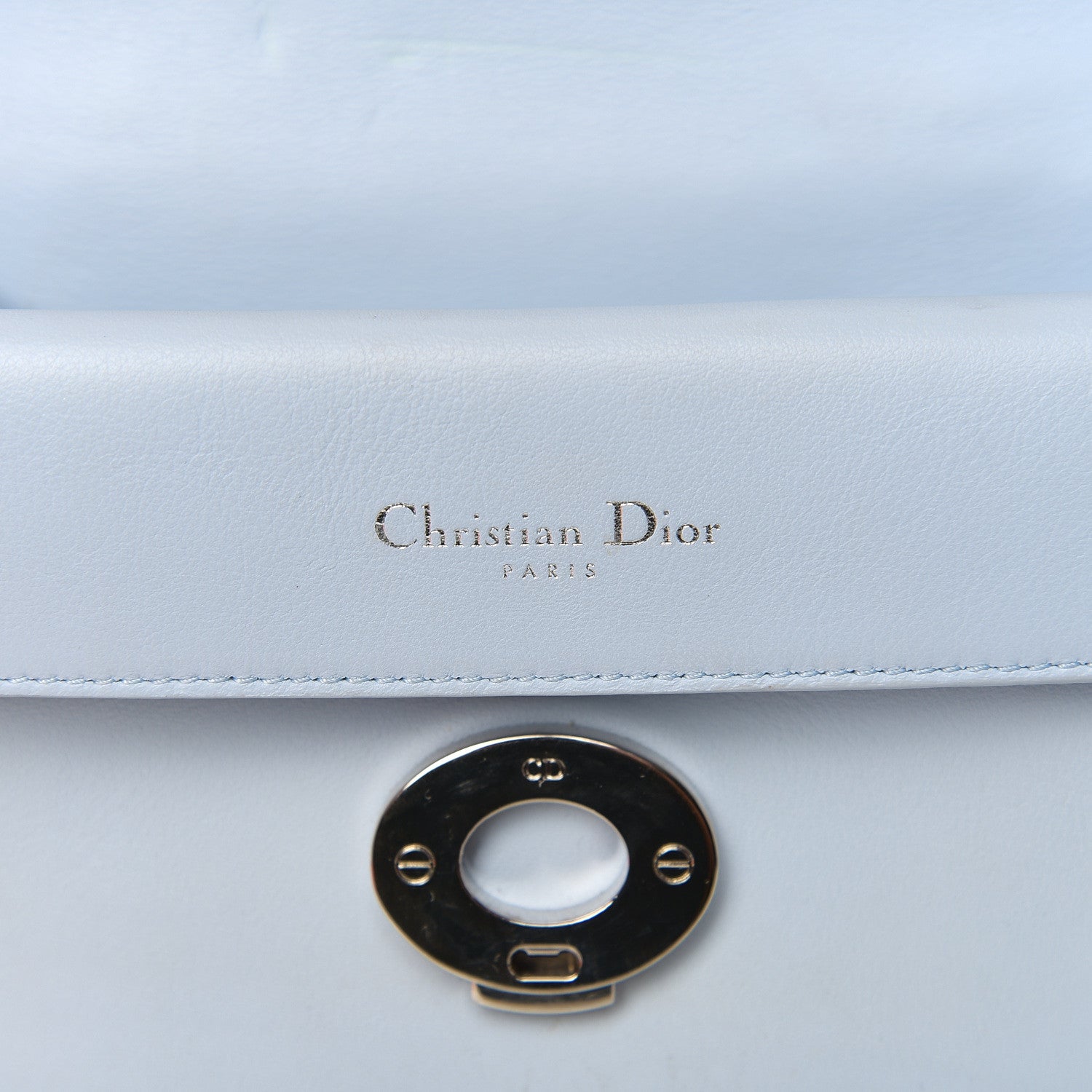 Christian Dior Patent Smooth Calfskin Mini Be Dior Flap Orange Light Blue 5 of 20