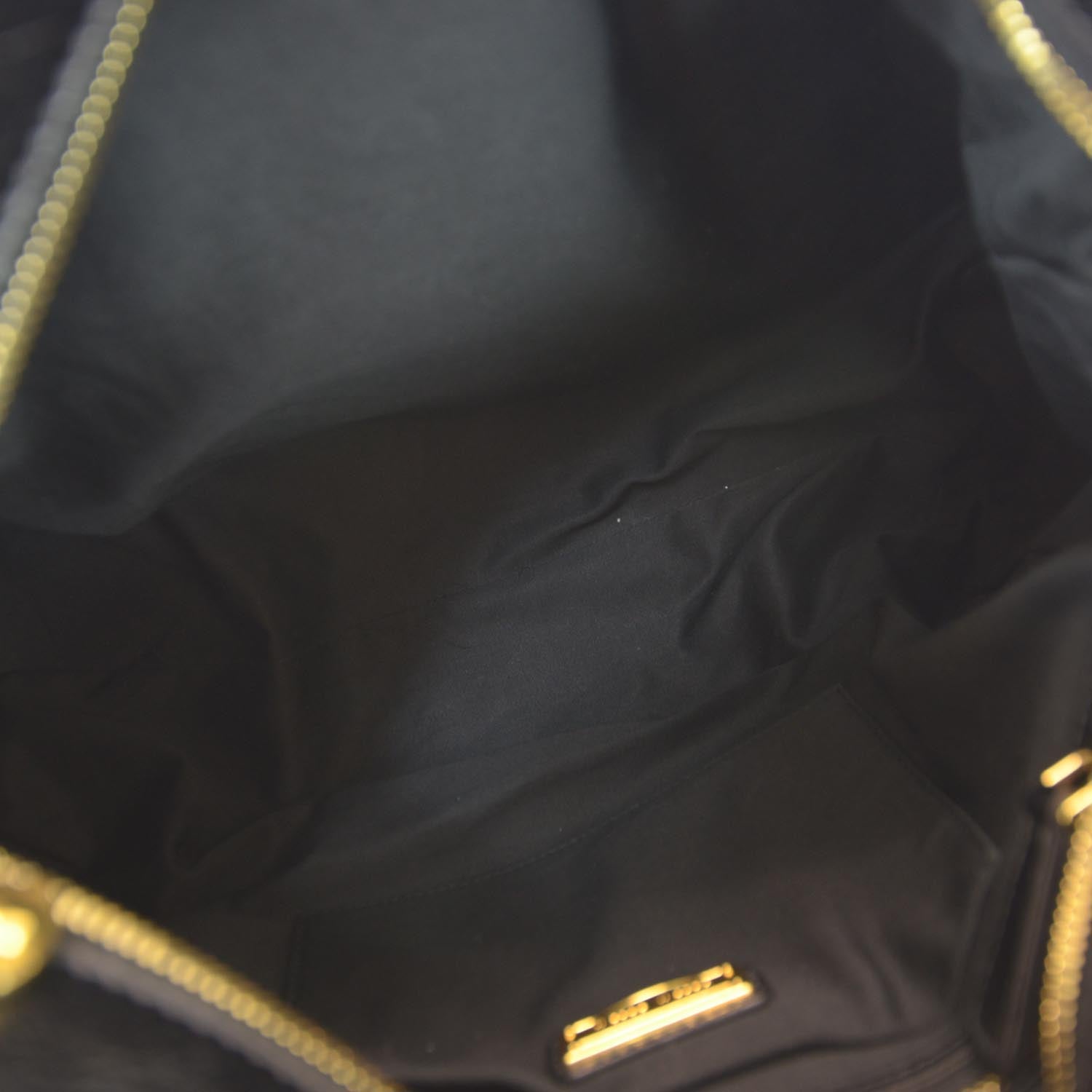 Miu Miu Leather Vitello Lux Bow Bag Black 7 of 7