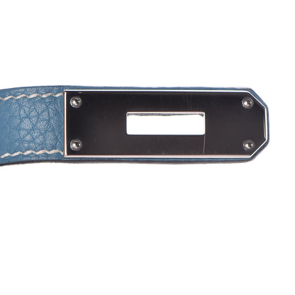 Hermes Taurillon Clemence Birkin 30 Blue Jean 23 of 40