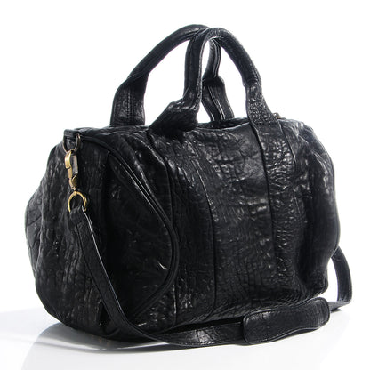 Alexander Wang Leather Rocco Duffel Black With Antique Brass Hardware 3 of 7