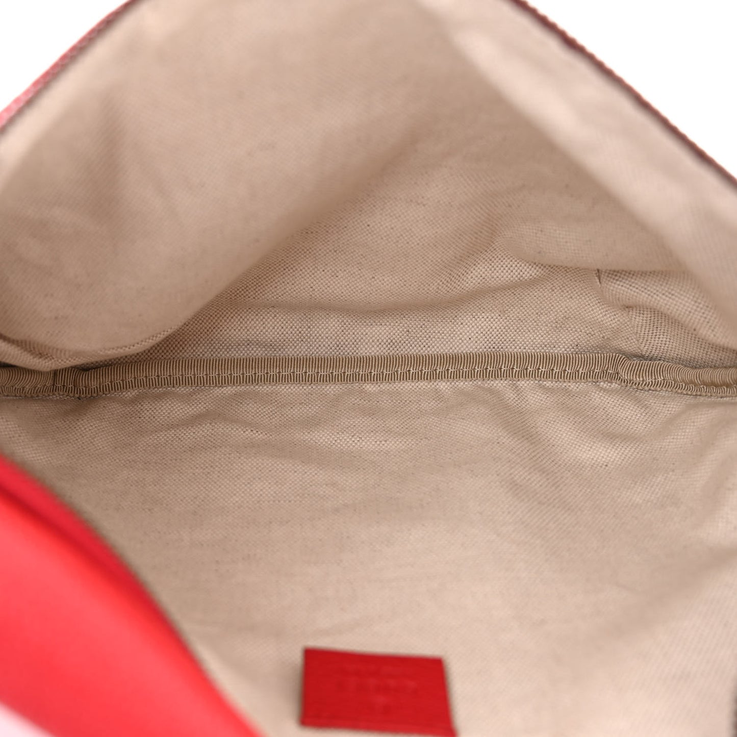 Grained Calfskin Logo Belt Bag Hibiscus Red