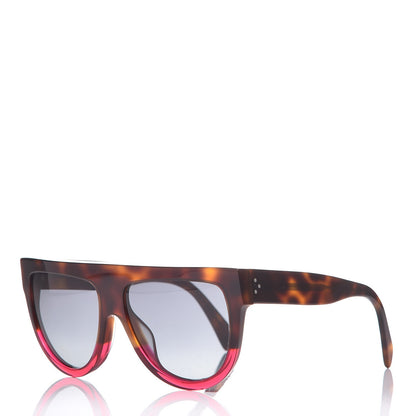 Celine Acetate Shadow Sunglasses CL 41026/S Tortoise Havana Blue 1 of 6