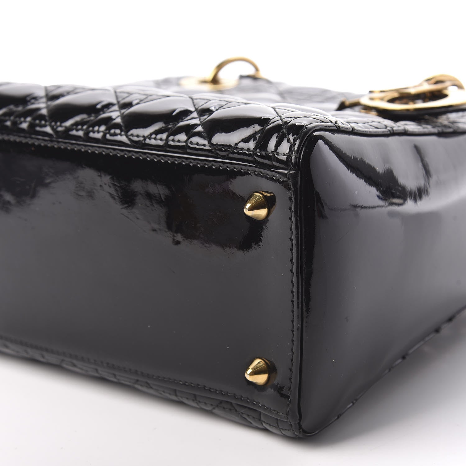Christian Dior Patent Cannage Medium Lady Dior Black 6 of 8