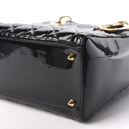 Christian Dior Patent Cannage Medium Lady Dior Black 6 of 8