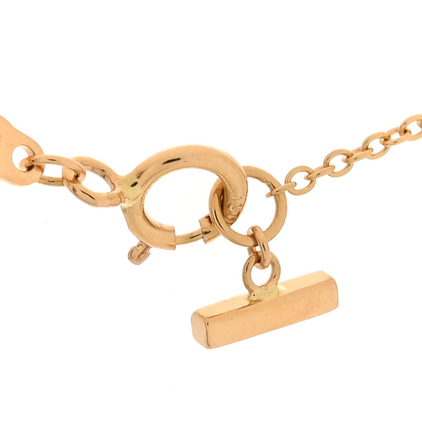 18K Rose Gold Diamond Mini T Smile Pendant Necklace
