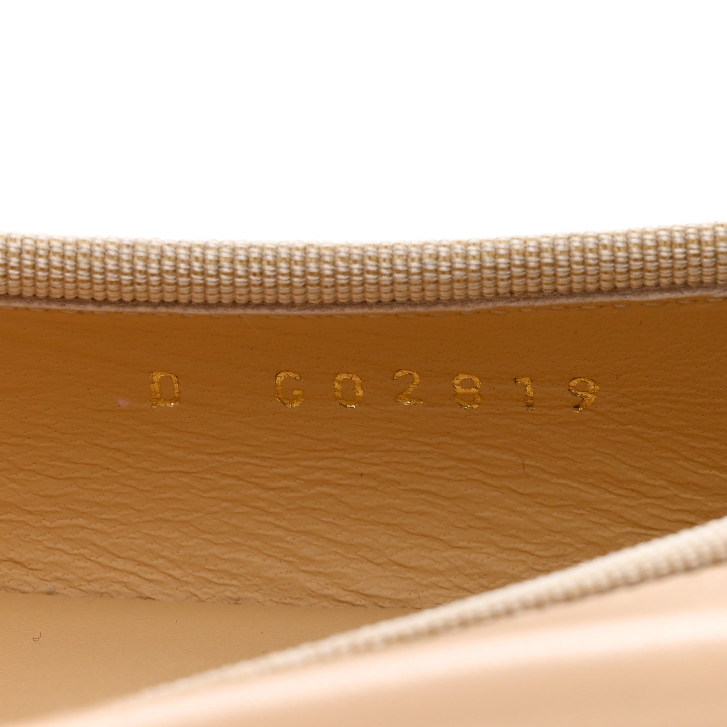 Lambskin Cap Toe CC Ballerina Flats 37.5 Beige Black