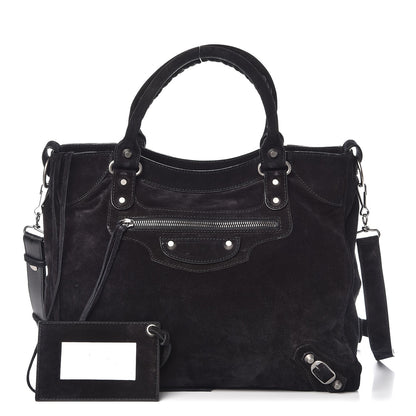 Balenciaga Baby Daim Suede Classic Silver Hardware Velo Black 1 of 11