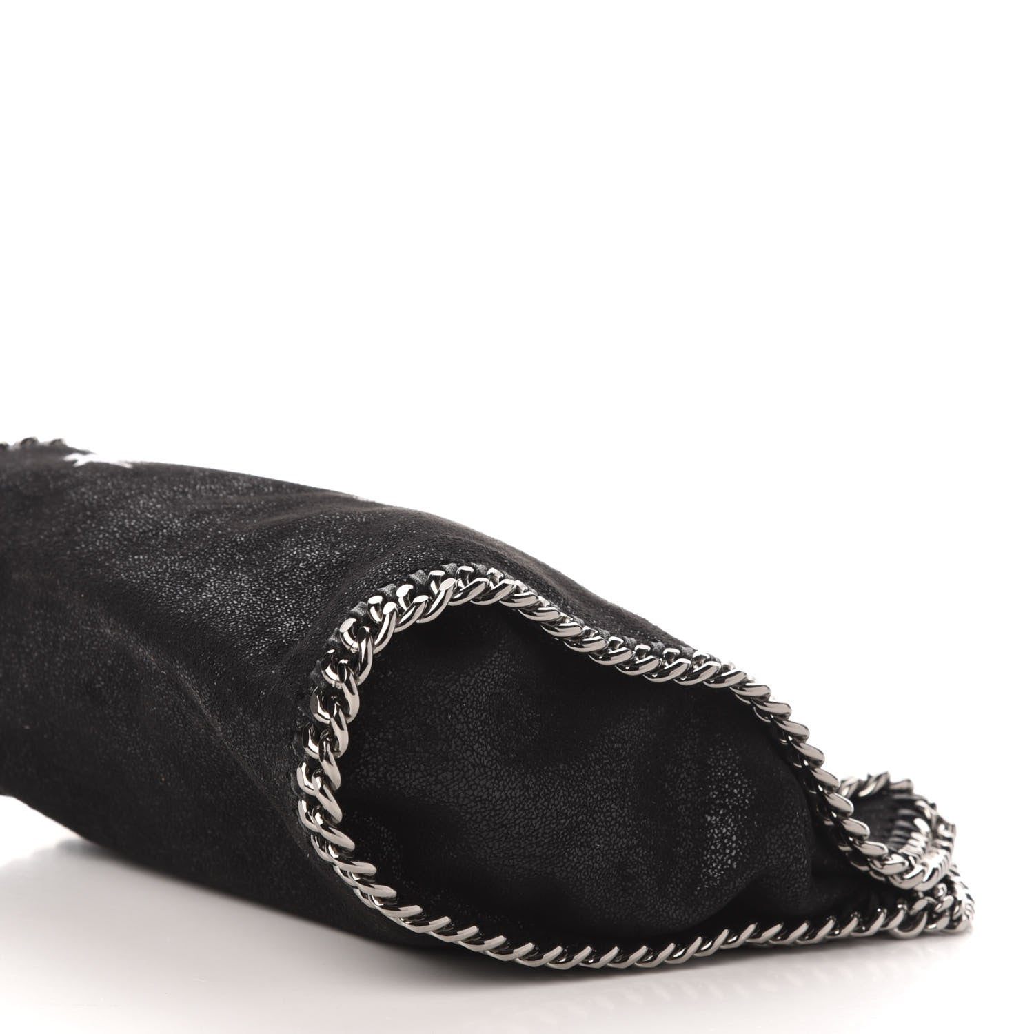 Stella McCartney Shaggy Deer Embroidered Palm Tree Mini Falabella Tote Black 10 of 11