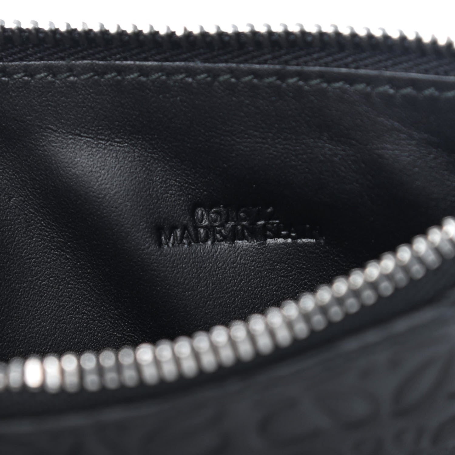 Loewe Calfskin Embossed Repeat Coin Card Holder Black 6 of 7