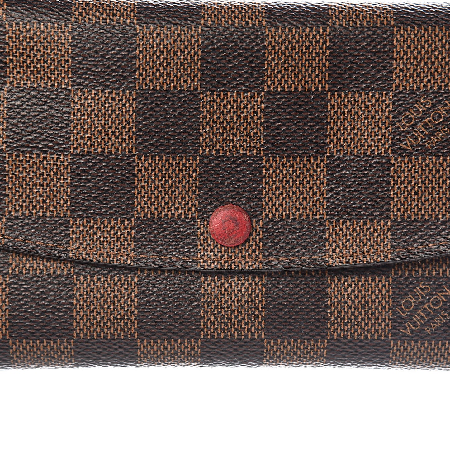 Damier Ebene Emilie Wallet Red