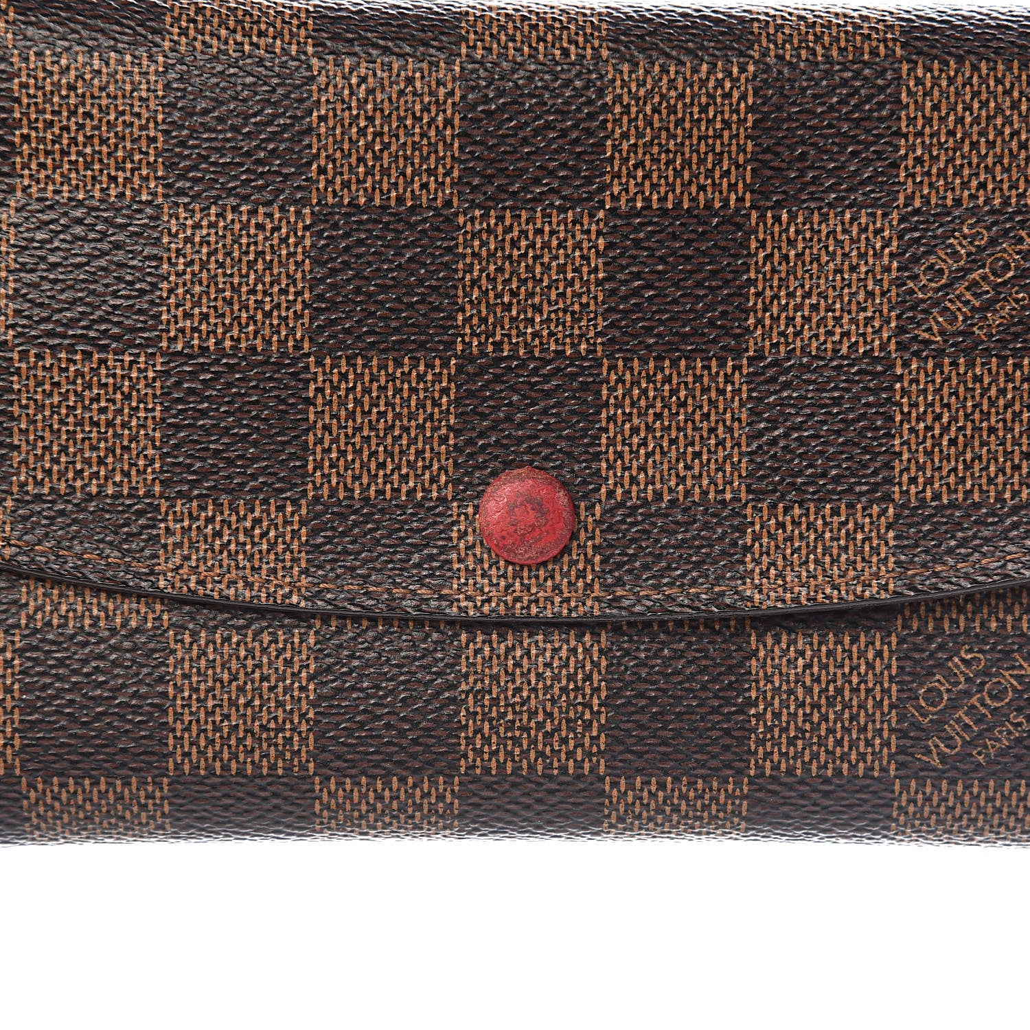 Louis Vuitton Damier Ebene Emilie Wallet Red 8 of 8
