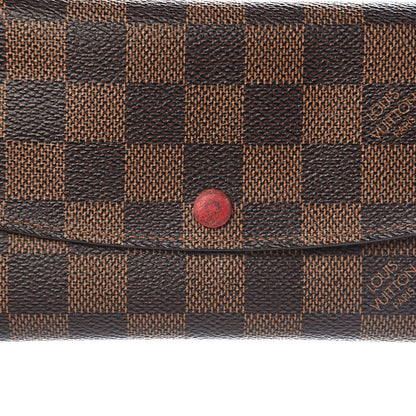 Louis Vuitton Damier Ebene Emilie Wallet Red 8 of 8