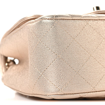 Chanel Metallic Lambskin Quilted Mini Square Flap Gold 9 of 12