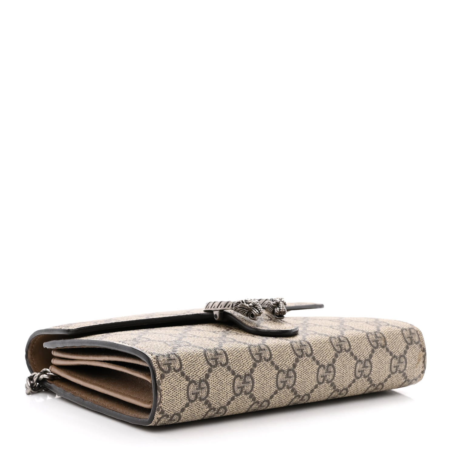 Gucci GG Supreme Monogram Mini Dionysus Chain Wallet Beige Taupe 4 of 12