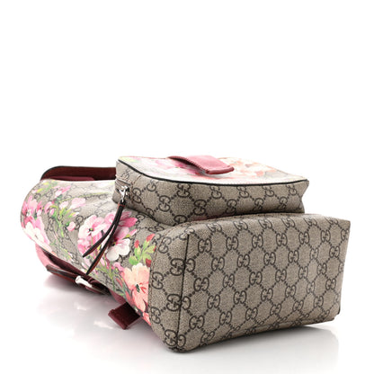 Gucci GG Supreme Monogram Blooms Small Single Buckle Backpack Beige Multicolor Dry Rose 4 of 16