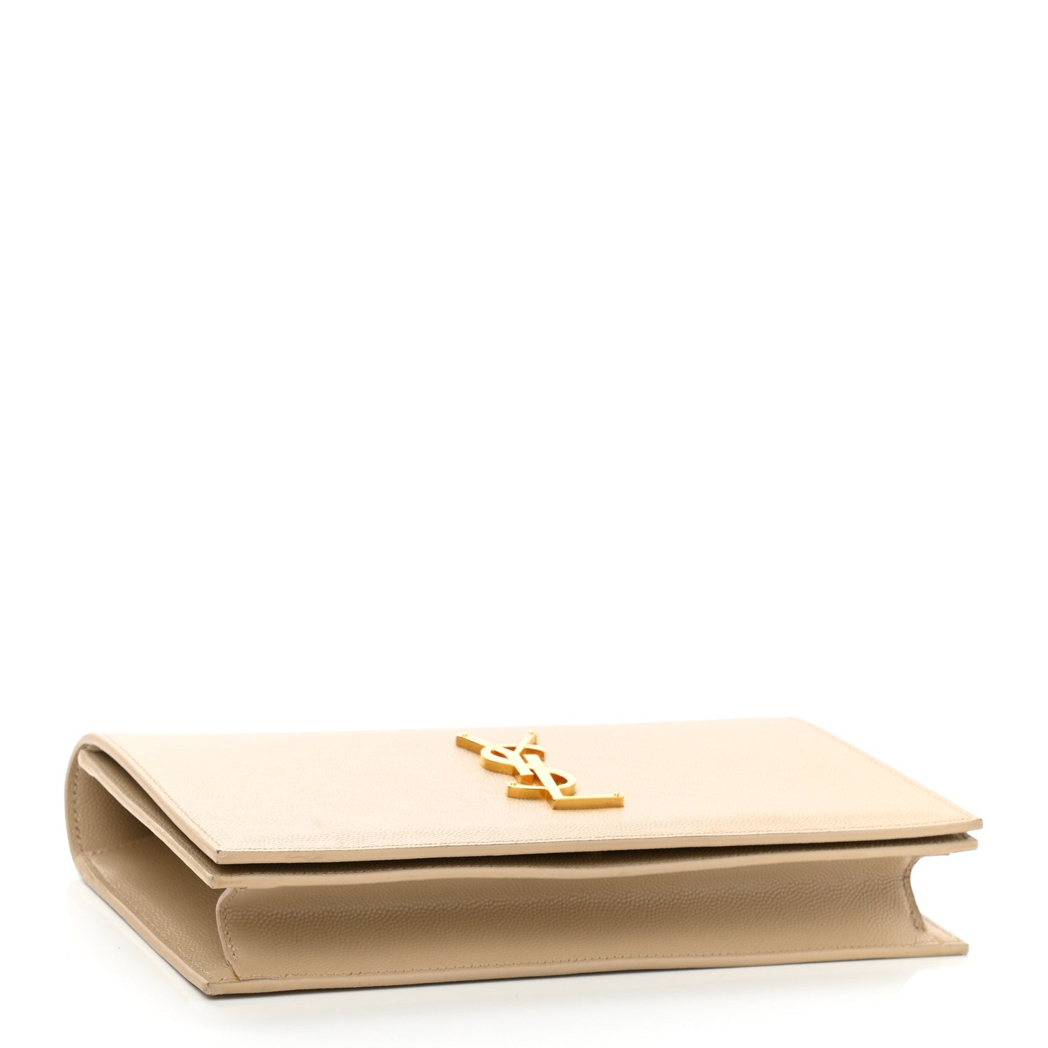 Saint Laurent Grain De Poudre Classic Kate Monogram Clutch Nude Powder 4 of 10