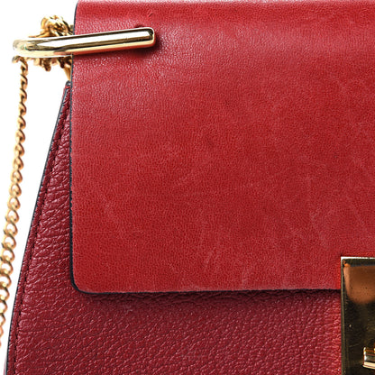 Chloe Grained Calfskin Lambskin Drew Shoulder Bag Red 14 of 16