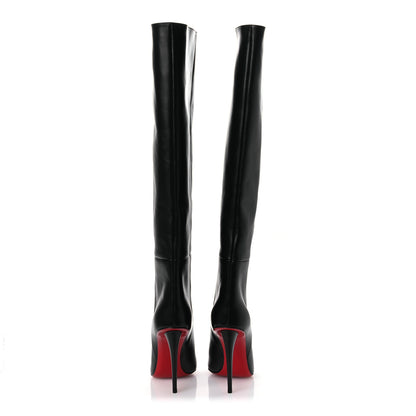 Christian Louboutin Calfksin Astrilarge Botta Knee Boots 39.5 Black 6 of 10