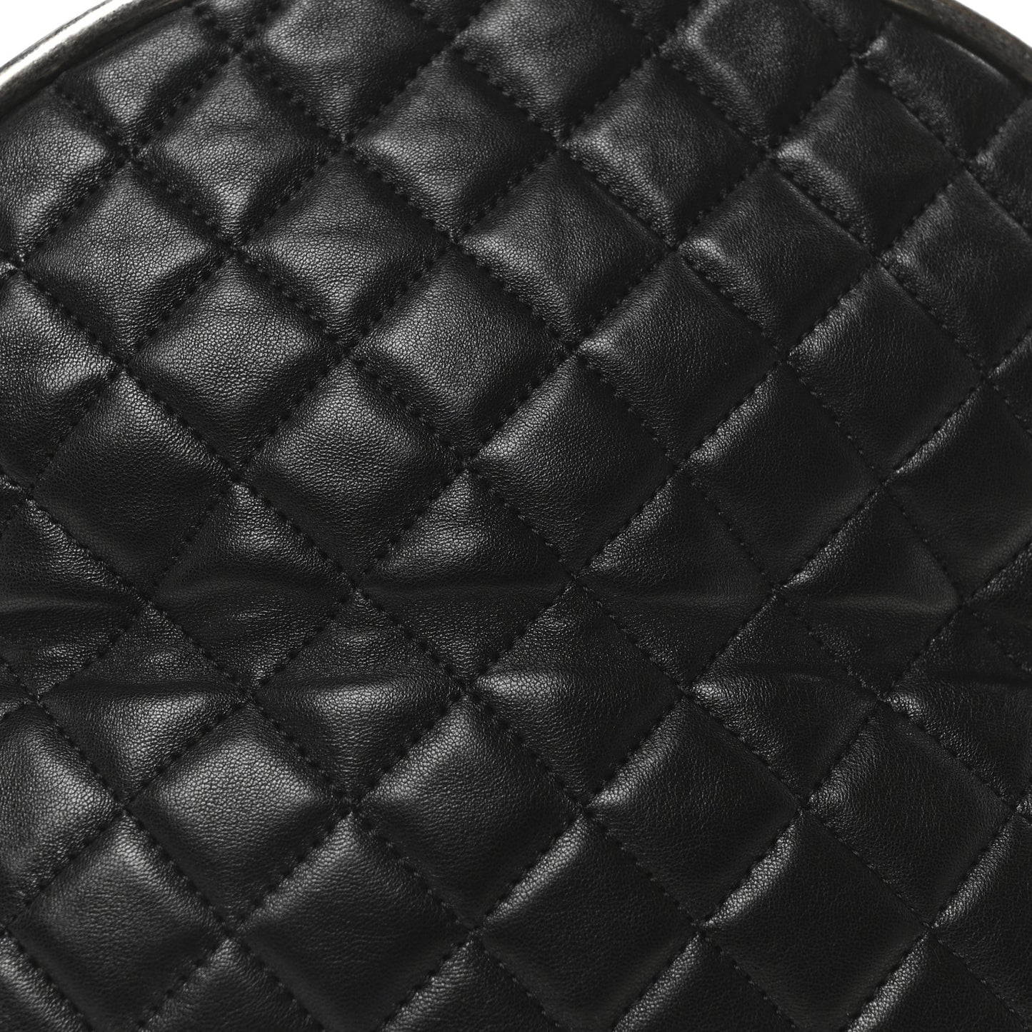 Lambskin Quilted Frame Clasp Flap Clutch Black
