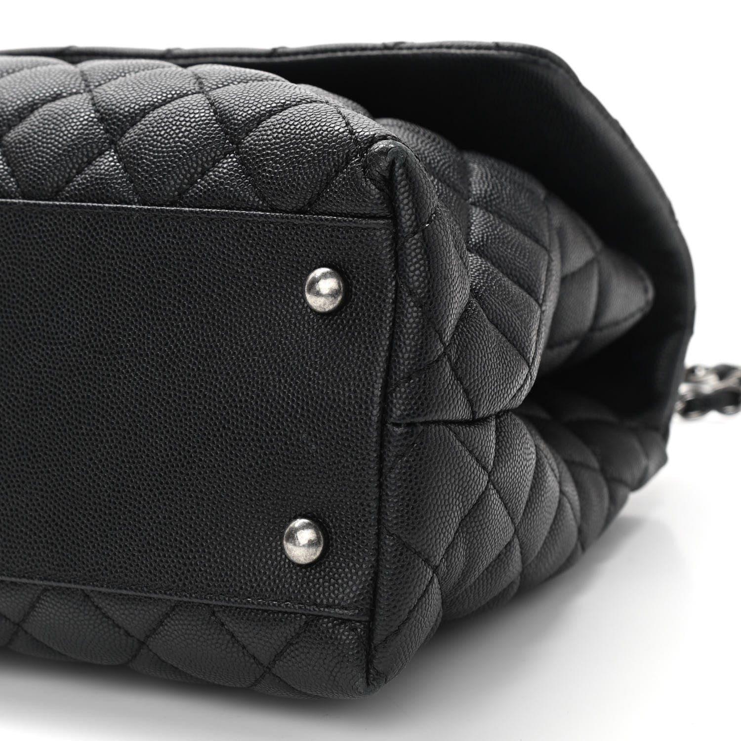 Chanel Caviar Quilted Medium Coco Handle Flap Black 10 of 12