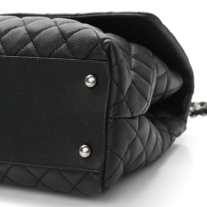 Chanel Caviar Quilted Medium Coco Handle Flap Black 10 of 12
