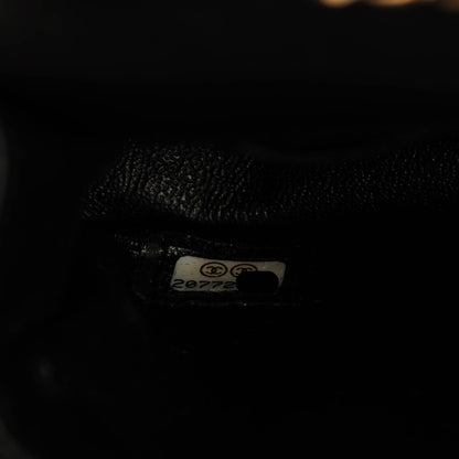 Chanel Aged Calfskin Quilted Extra Mini Medallion Flap Black 7 of 9