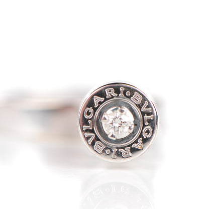 Bulgari 18K White Gold Diamond B.Zero1 Charm Ring 54 6.75 5 of 7