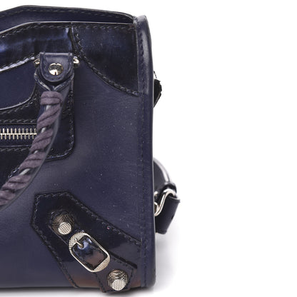 Balenciaga Smooth Calfskin Metallic Patent Giant 12 Silver Hardware Mini City Ultraviolet 8 of 14