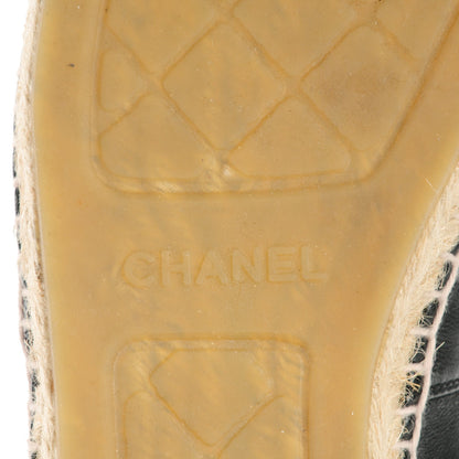 Chanel Lambskin CC Espadrilles 41 Black 8 of 12