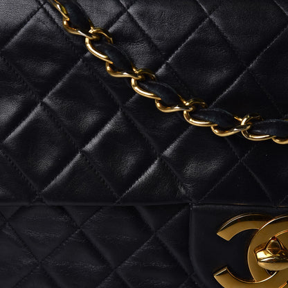 Chanel Lambskin Quilted XL Jumbo Single Flap Black 14 of 16