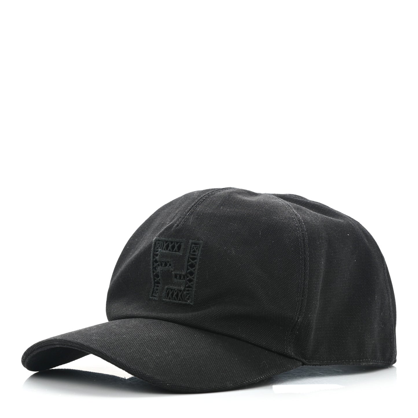 Cotton FF Ajour Embroidered Baseball Hat 58 Black