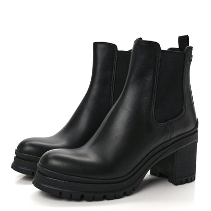 Prada Vitello Montana Lug Sole Chelsea 55mm Boots 40 Black 3 of 8