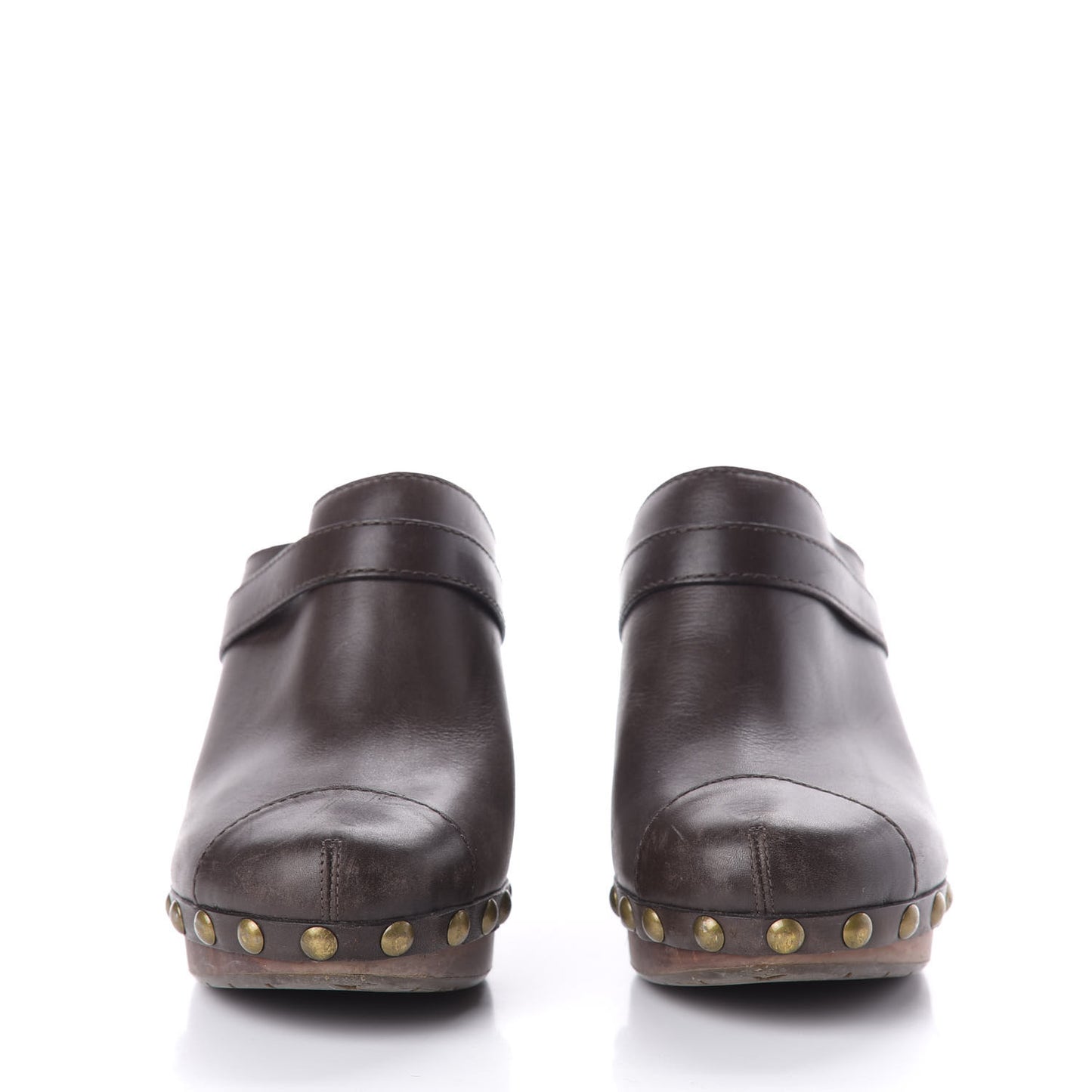Calfskin CC Clog 38.5 Brown